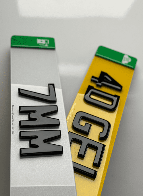 Double 4D Gel EV Number Plate