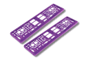 CHROME PURPLE SET NUMBER PLATE HOLDER