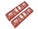 RED CHROME Set NUMBER PLATE HOLDER