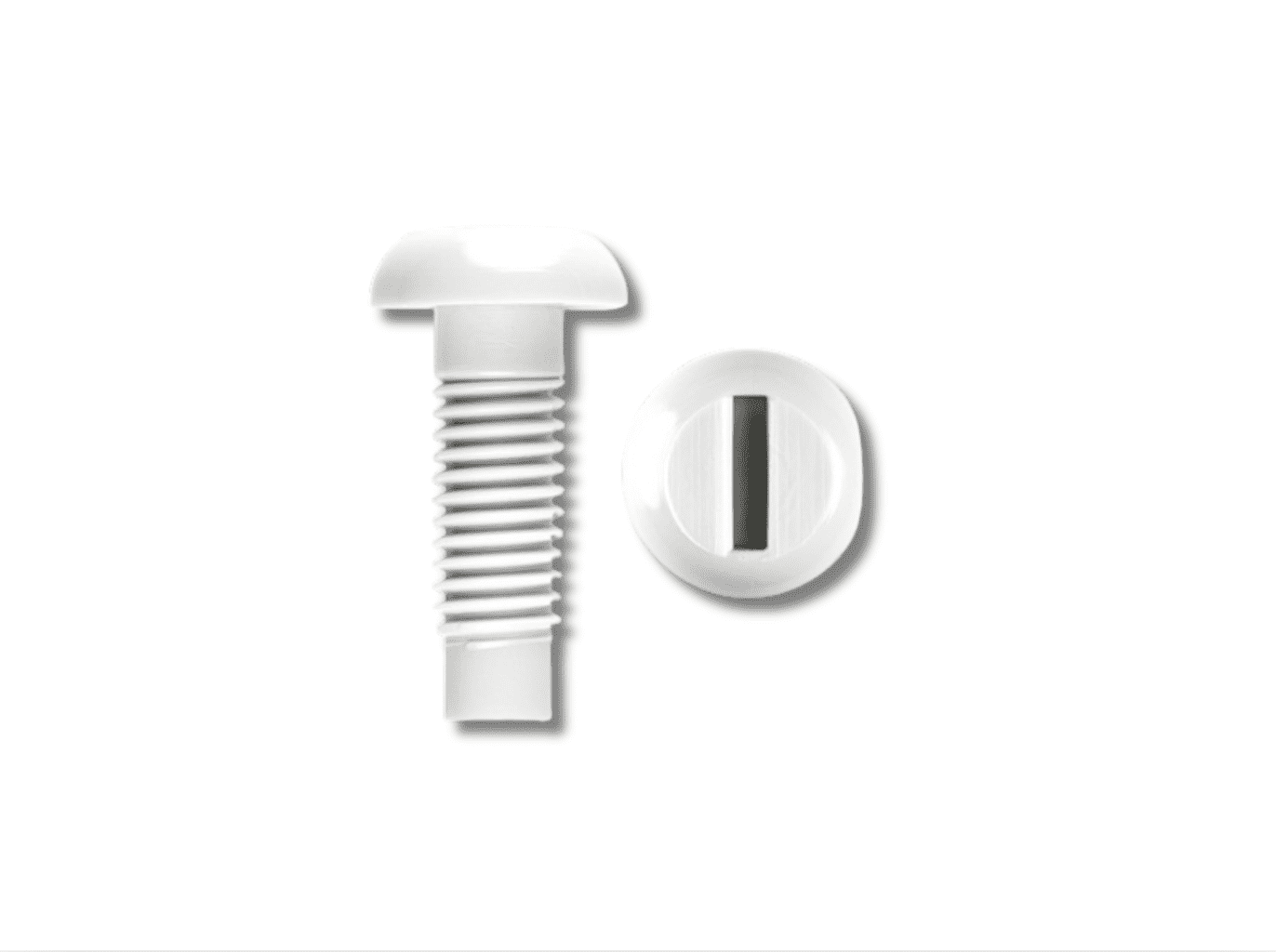 2 White Car Number Plate Nuts x Bolts