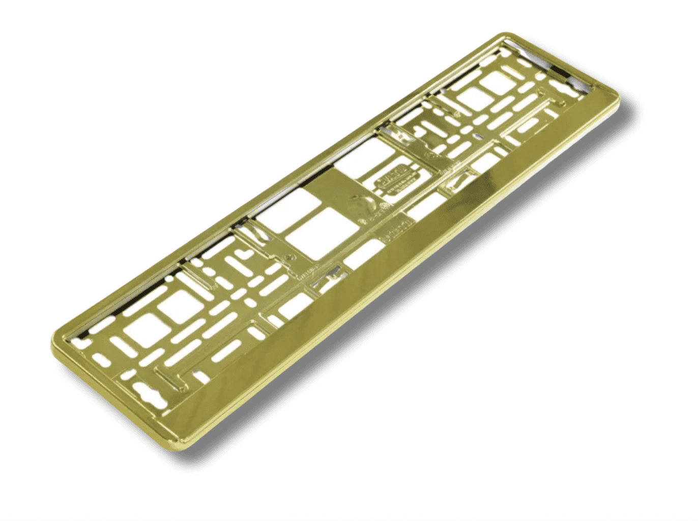 GOLD CHROME SINGLE NUMBER PLATE HOLDER