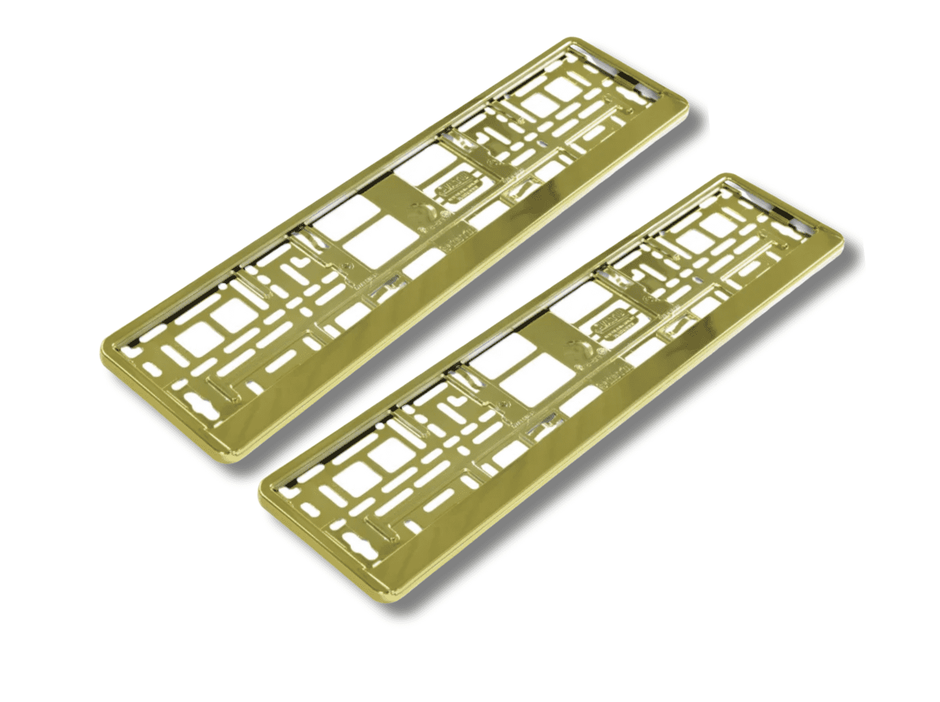 GOLD CHROME SET NUMBER PLATE HOLDER