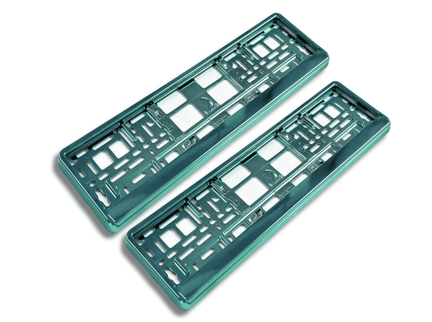 CHROME GREEN SET NUMBER PLATE HOLDER