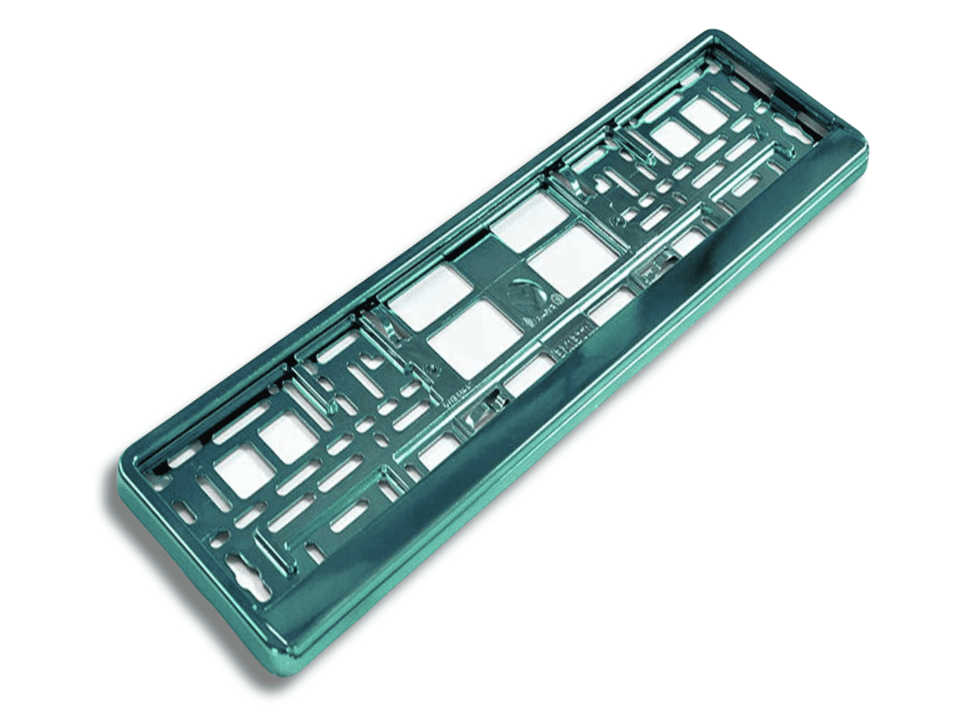 CHROME GREEN SINGLE NUMBER PLATE HOLDER