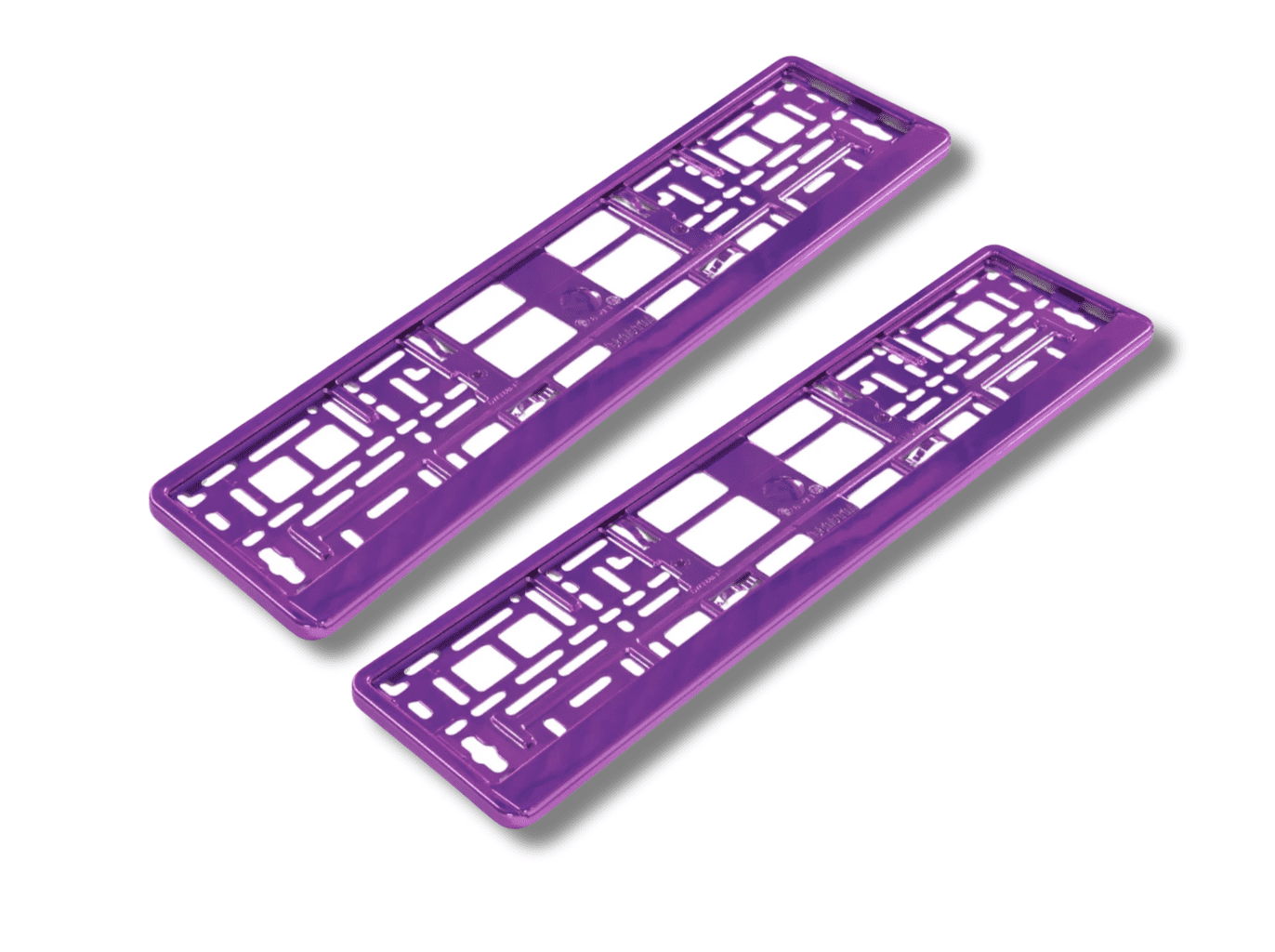 CHROME PURPLE SET NUMBER PLATE HOLDER