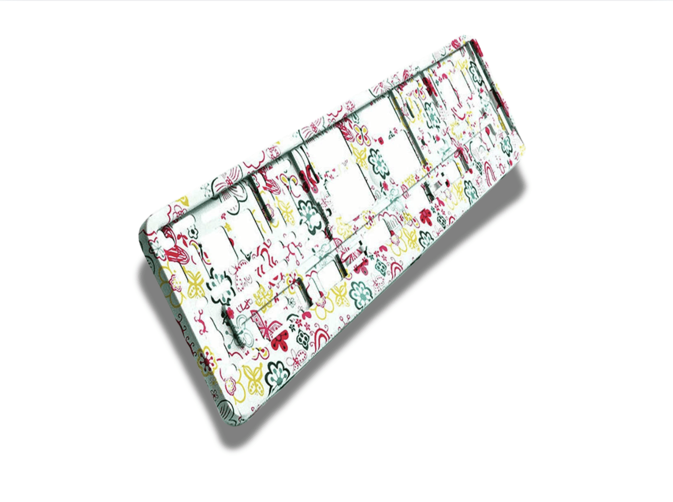 FLORAL STYLE SINGLE NUMBER PLATE HOLDER