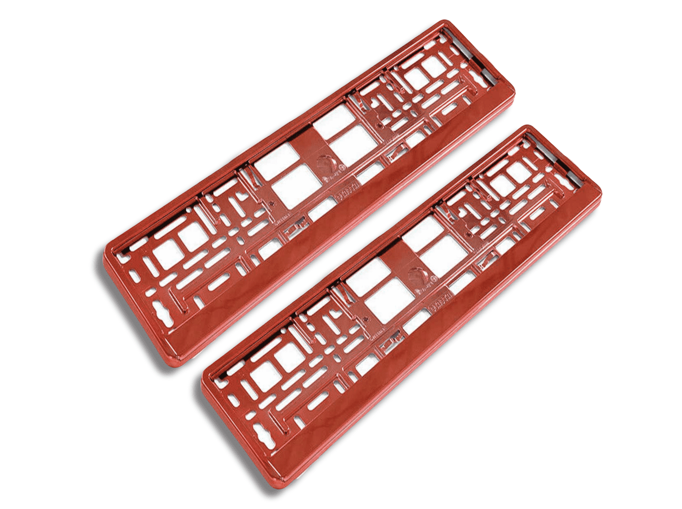 RED CHROME Set NUMBER PLATE HOLDER