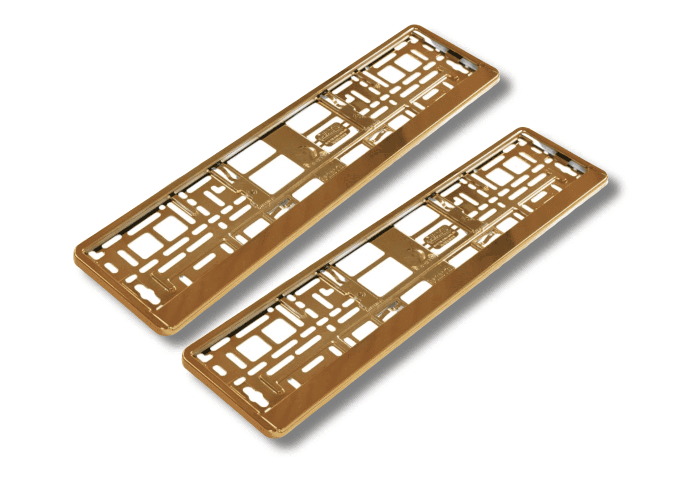 ROSE GOLD CHROME Set NUMBER PLATE HOLDER