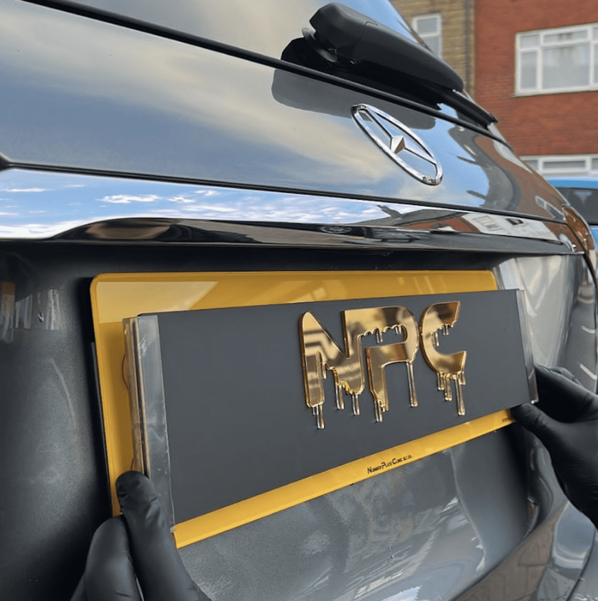 Show Plate Holder - on car