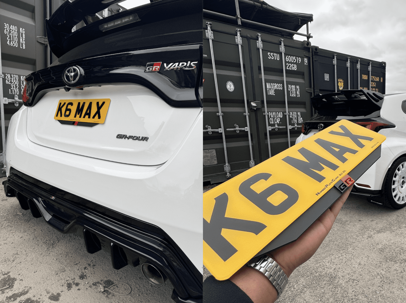 logo Lip Plate Holder on car - Number Plate Clinic