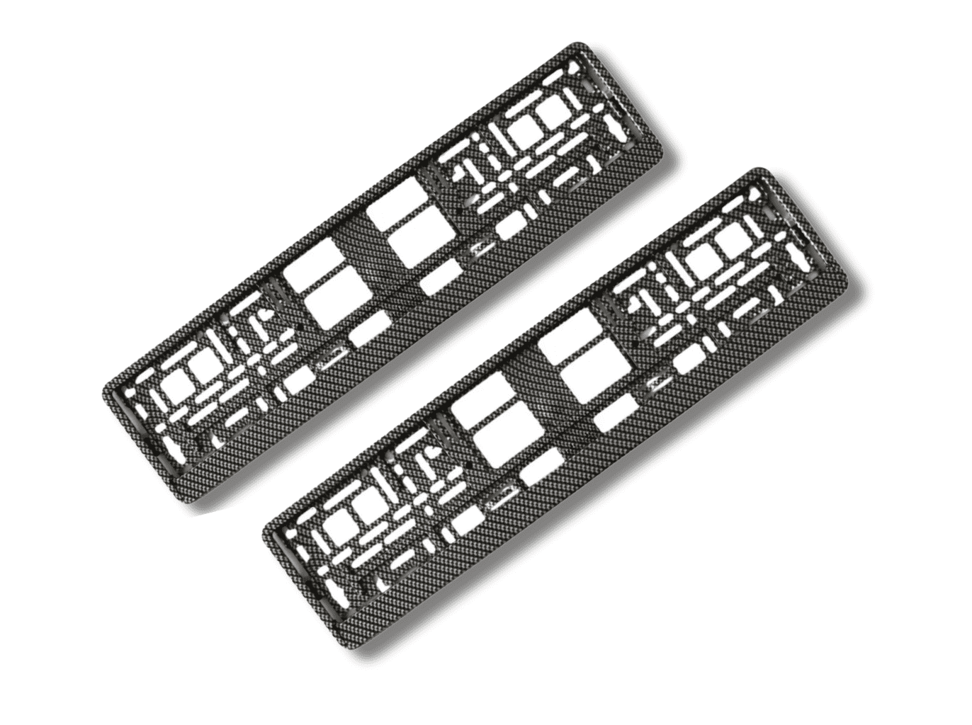 CARBON EFFECT SET NUMBER PLATE HOLDER