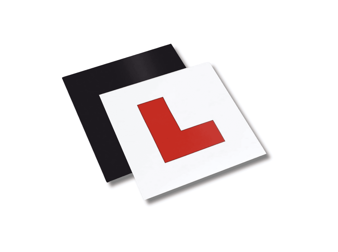 Magnetic Red L-Plate x2