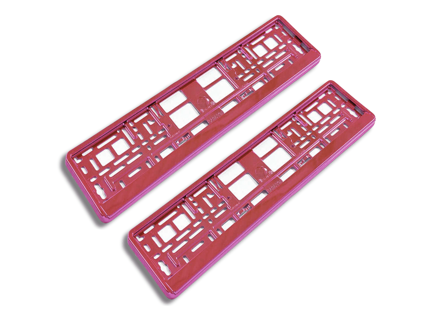 PINK CHROME SET NUMBER PLATE HOLDER
