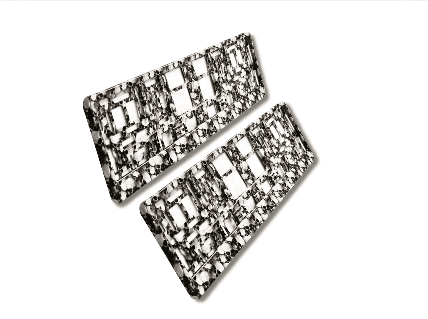 SKULL EFFECT SET NUMBER PLATE HOLDER