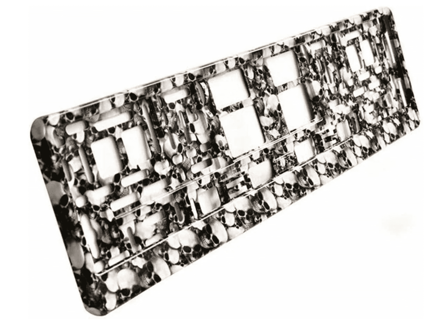 SKULL EFFECT SINGLE NUMBER PLATE HOLDER